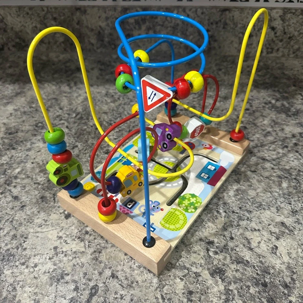 Bead Maze Activity Roller Coaster Toy Cars